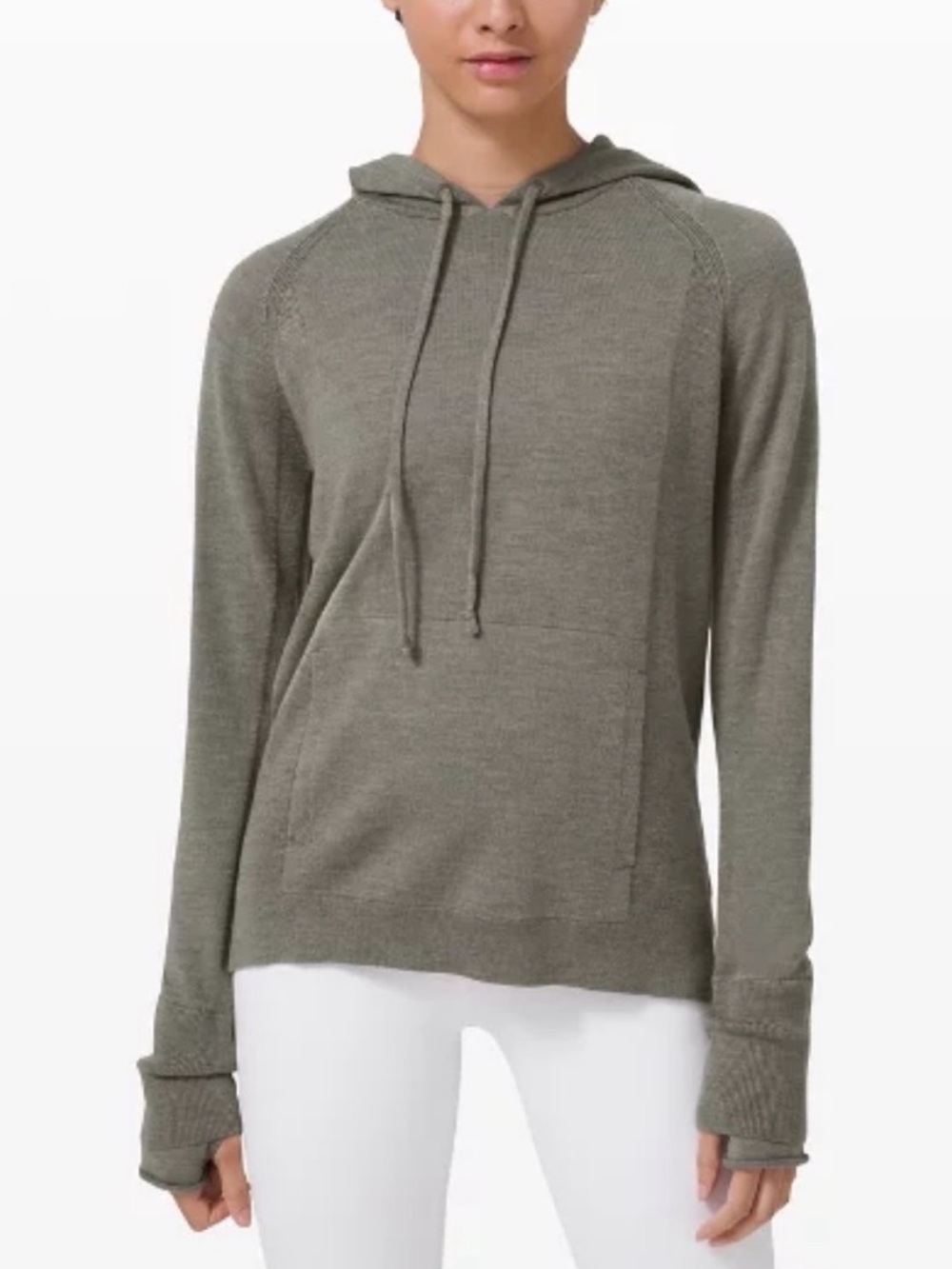 Lululemon merino wool hoody size 10 in dark olive green